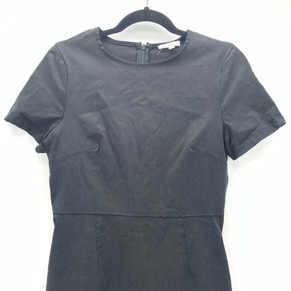 Vetta Sheath Mini Dress Black Size S Minimalist Capsule Career Preppy City Retro - Picture 4 of 11